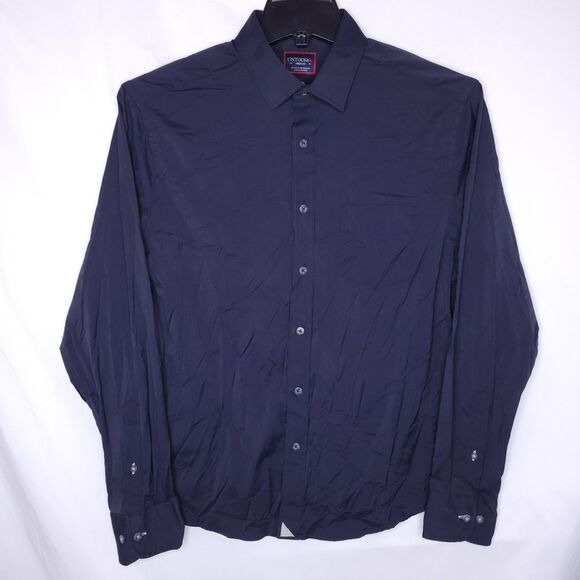 Untuckit Shirt Mens Medium Black Nylon Performance Gironde 40349 - Picture 1 of 11